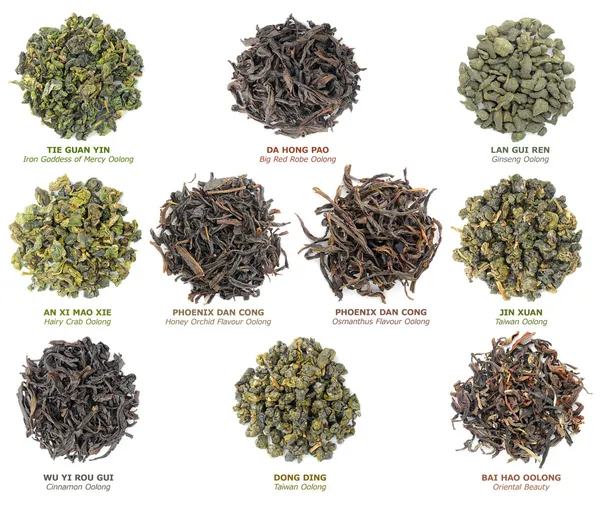 oolong tea chart of different varieties