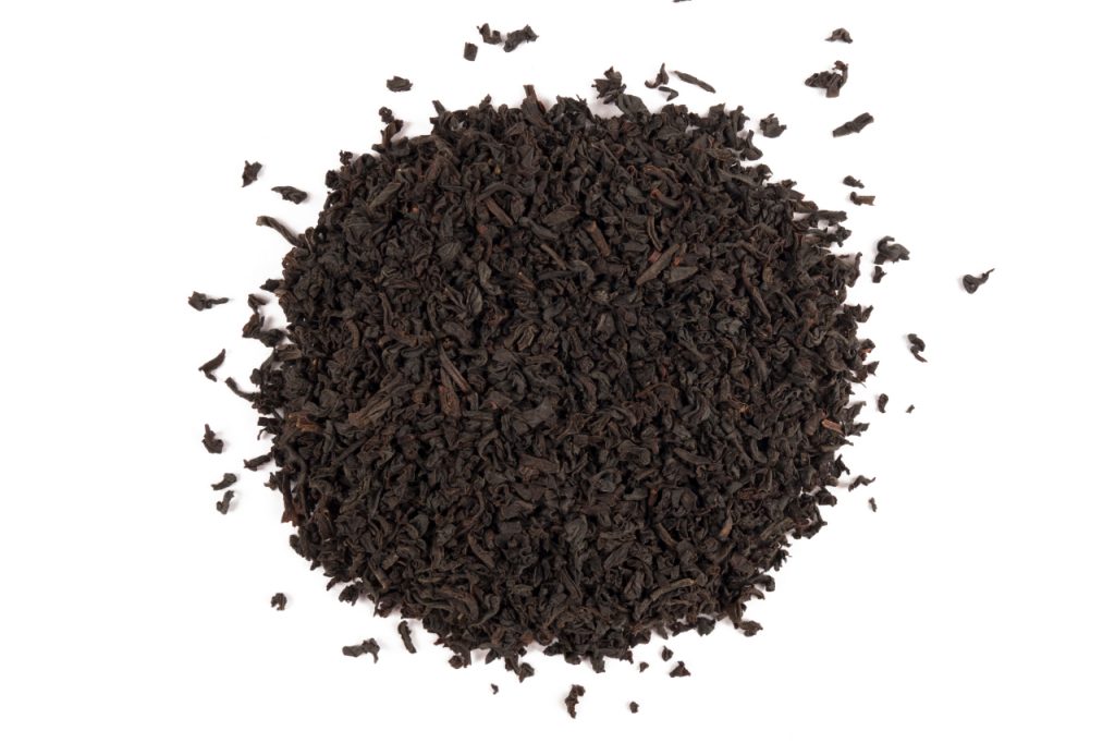 dried tea grounds in a pile