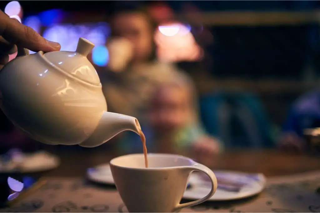 chai tea in a pot