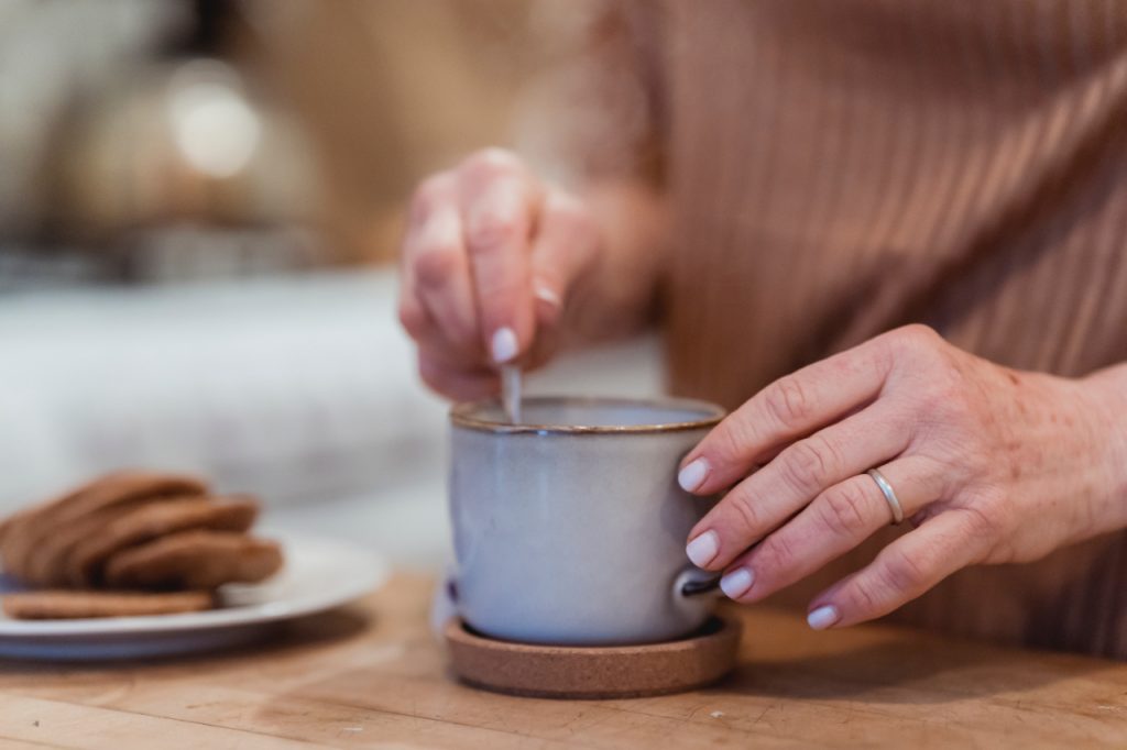 stirring earl grey tea